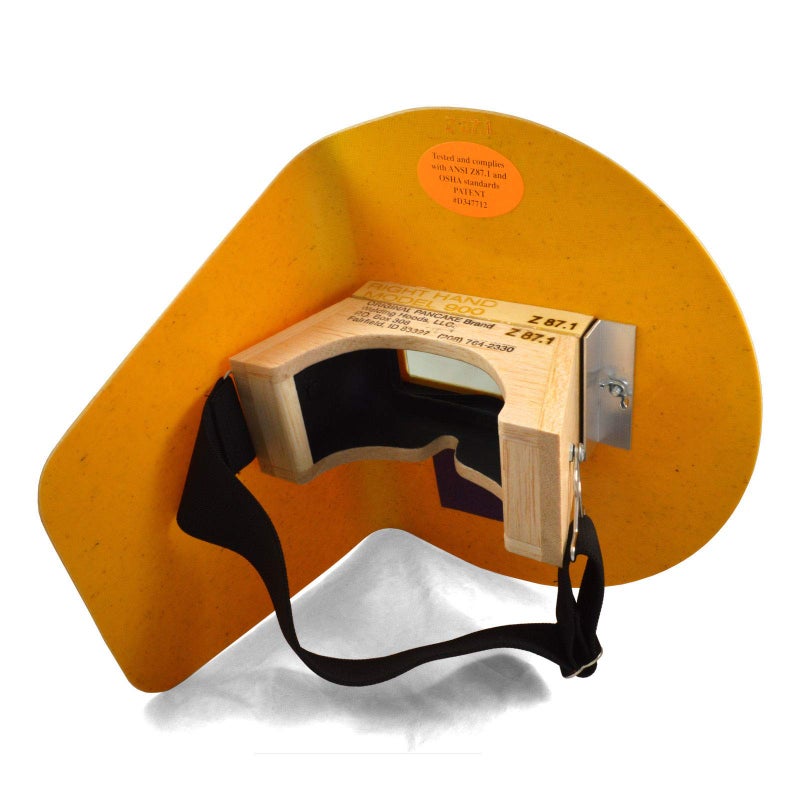 The Original Pancake Welding Hood Helmet w/Strap - Right Handed - Image 2